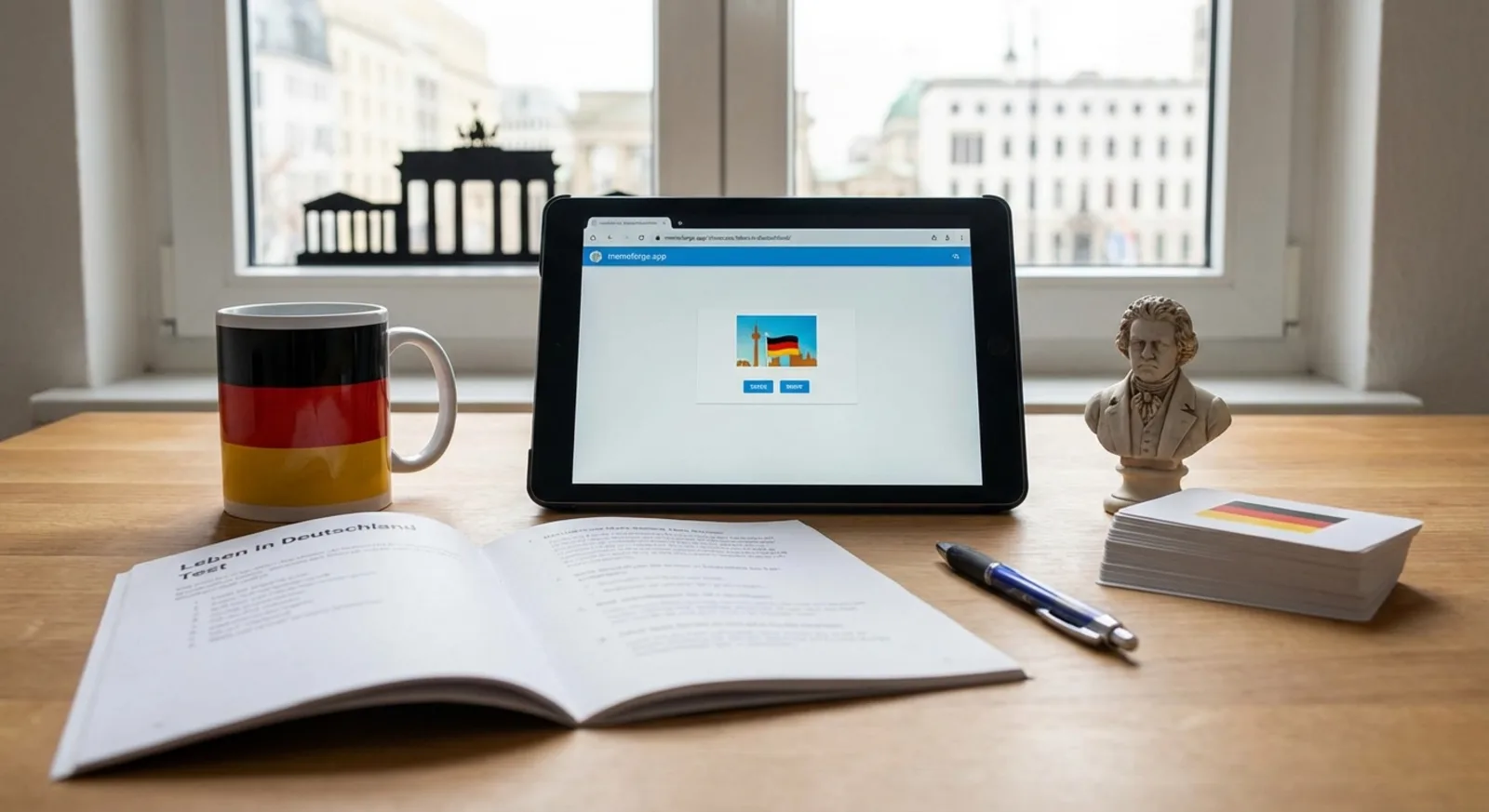 Students preparing for the Leben in Deutschland test